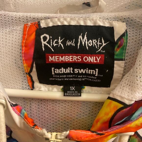 Rick & Morty Members only- Adult Swim rain jacket - Picture 2 of 10